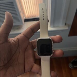 Apple Smartwatch with Cream Band